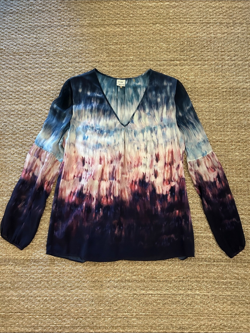ecru silk blouse